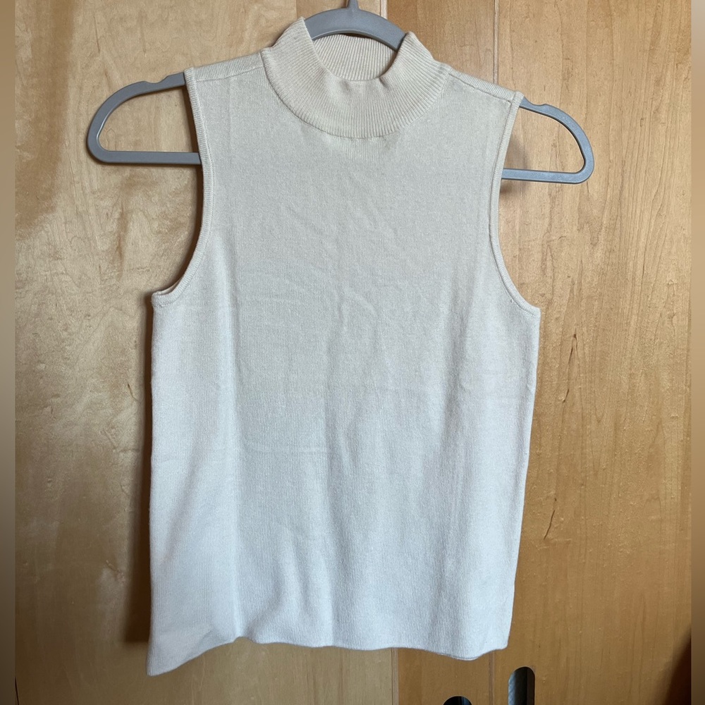 Cream sweater vest